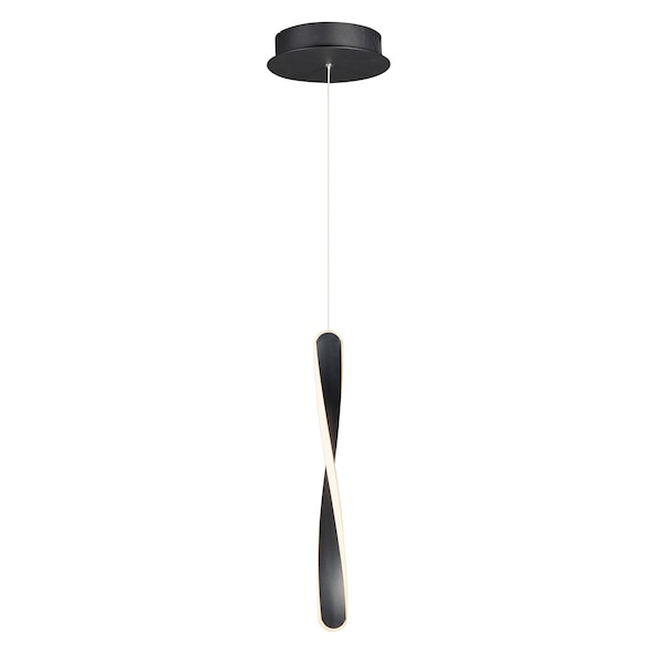 Et2 Pirouette 1-Light 8" Wide Black Mini Pendant E24151-BK - main